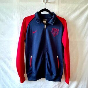 Minnesota Twins Zip Up Jacket by Nike, Navy and Red, Size XL, EUC!